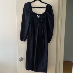 CLOSET CLOSING Who what wear black poplin midi dress